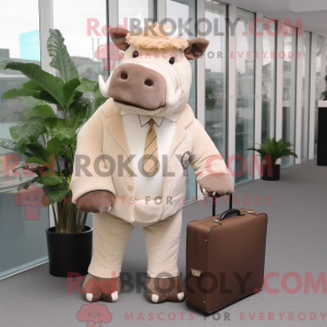 Béžová postava maskota...