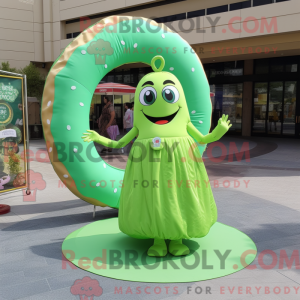 Lime Green Donut mascot...
