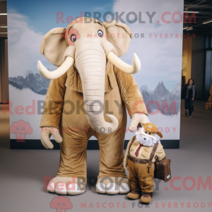 Olive Mammut Maskottchen...