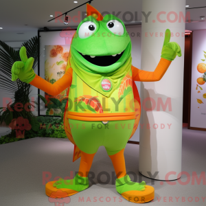 Lime Green Orange mascot...