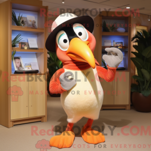Peach Toucan mascot costume...
