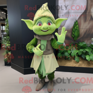 Olive Elf mascot costume...