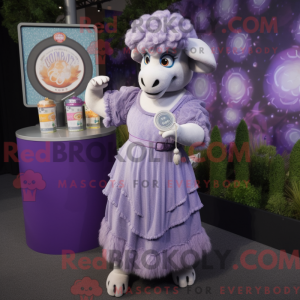 Lavender Ram mascot costume...
