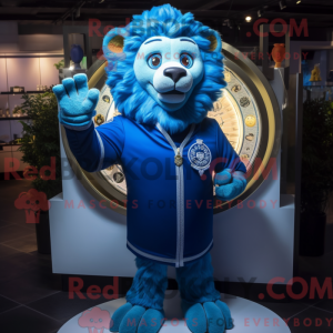 Blue Lion maskot kostume...