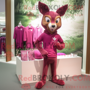 Máscara de cor magenta com...