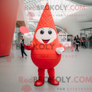 Red Ice Cream Cone mascot...