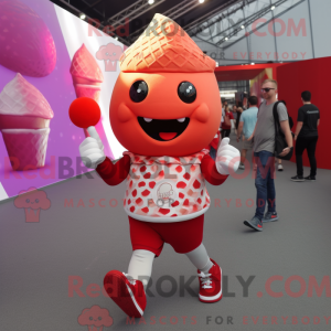 Red Ice Cream Cone mascot...