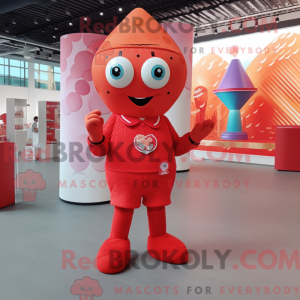 Red Ice Cream Cone maskot...