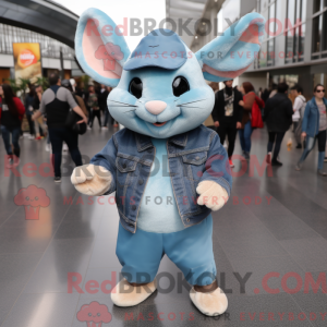 Himmelblå Chinchilla maskot...