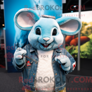 Himmelblå Chinchilla maskot...