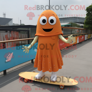 Orange Skateboard maskot...