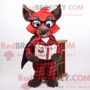 Red Bat-mascottekostuum...