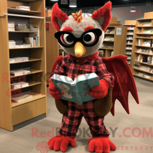 Red Bat mascot costume...