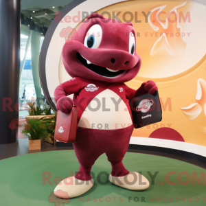 Maroon Stingray mascot...