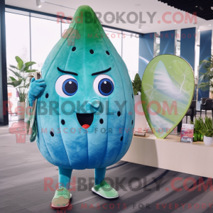Blå vannmelon maskot...