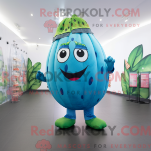Blå vannmelon maskot...