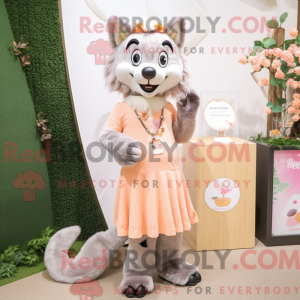 Peach Say Wolf maskot...