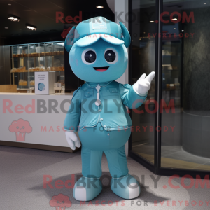 Teal Ice Maskottchen Kostüm...