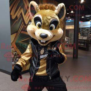 Gold Skunk-maskotdraktfigur...