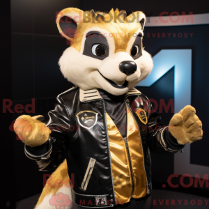 Gold Skunk-maskotdraktfigur...