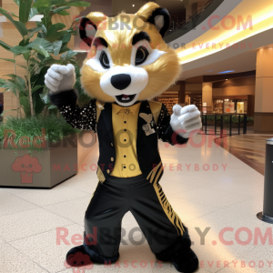 Gold Skunk mascot costume...