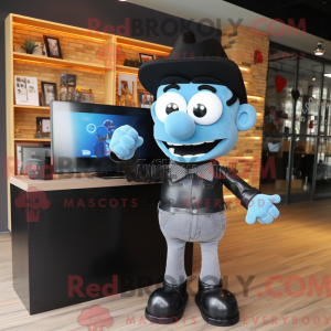 Sort computer maskot...