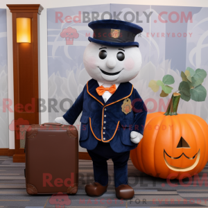 Navy Pumpkin mascot costume...