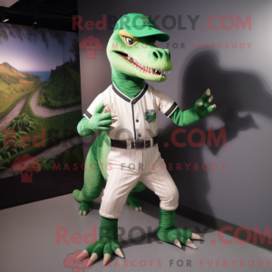 Green Velociraptor mascot...