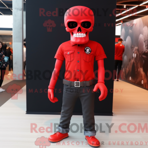 Red Skull maskot kostume...