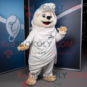 White Croissant mascot...