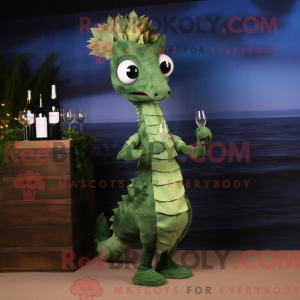 Olive Sea Horse maskot...