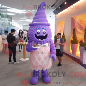 Maskotdraktfigur Purple Ice...