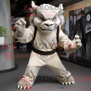 Beige Gargoyle maskot...