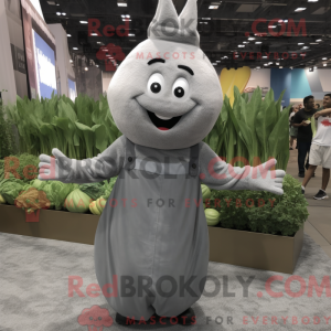 Gray Onion mascot costume...