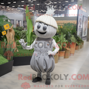 Gray Onion mascot costume...