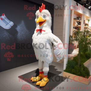 White Rooster mascot...