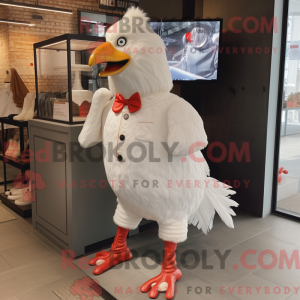 White Rooster mascot...