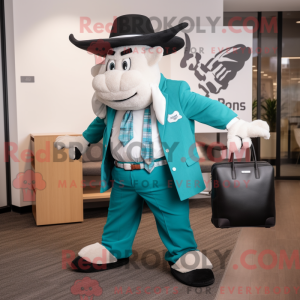 Teal Beef Stroganoff mascot...