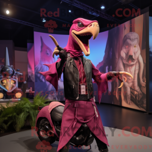 Magenta Pterodactyl mascot...