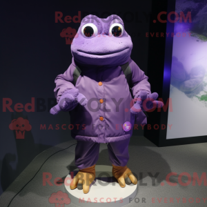 Purple Frog mascot costume...