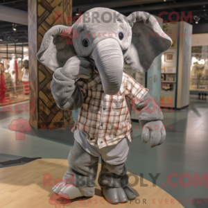 Grå elefant maskot kostyme...