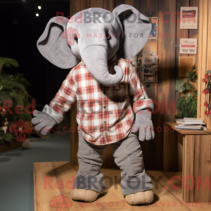 Grå elefant maskot kostyme...