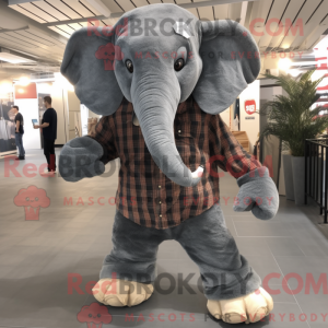 Grå elefant maskot kostyme...