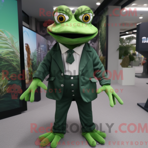Forest Green Frog mascot...