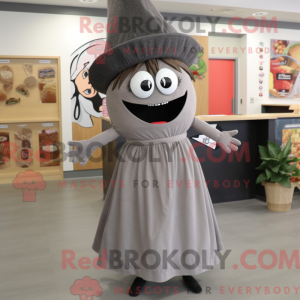 Gray Fajitas mascot costume...