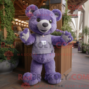 Lavender Teddy Bear mascot...