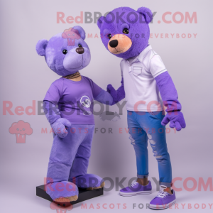 Lavender Teddy Bear mascot...