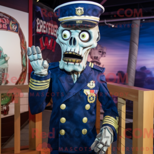 Navy Zombie maskot kostume...