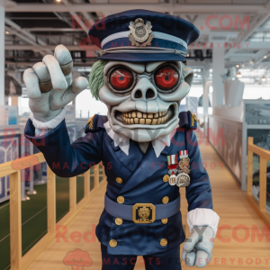Navy Zombie mascot costume...