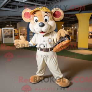 Gold Rat mascot costume...